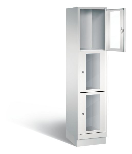 C+P Schließfachschrank Classic, H1800xB420xT500mm, Farbe: Lichtgrau, 8020A123 S10000