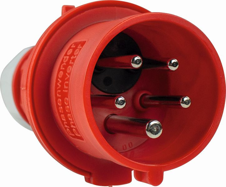 as-Schwabe CEE-Stecker 400V/32A, rot mit Schraubanschlüssen, 400V/32A/5polig/6h, 61422