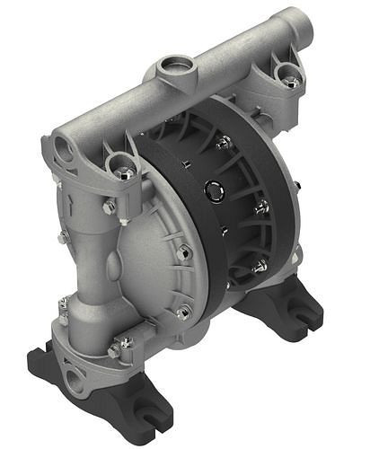 DENIOS Druckluft-Doppelmembranpumpe, ATEX, 1'', aus Aluminium / NBR, 287095