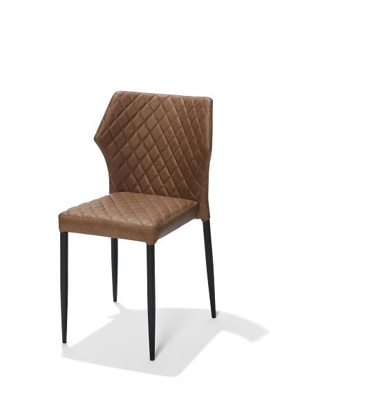 Feros Louis Stapelstuhl Cognac, Kunstleder gepolstert, feuerhemmend, 49x57,5x81,5cm (BxTxH), 52001