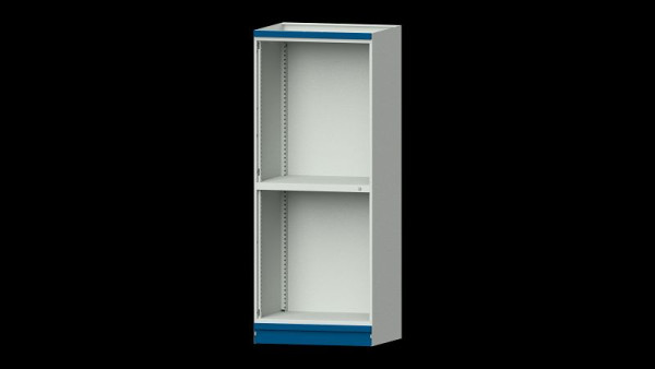 ANKE Werkbänke Basisschrank modulares Schranksystem, Modell 102, 865 x 720 x 2200 mm, Leergehäuse offen, RAL 7035/5010, 631.104