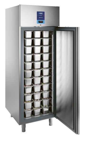 ISA Eiscreme-Lagerschrank LABOR 70 RS-TB-CNS, steckerfertig, statische Kühlung, zusätzlicher Umluftventilator, 4531475400162