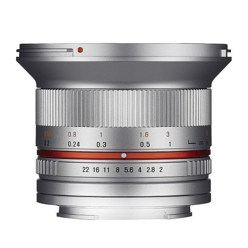 Samyang MF Fotoobjektiv 12mm F2,0 APS-C Sony E silber, 1021573