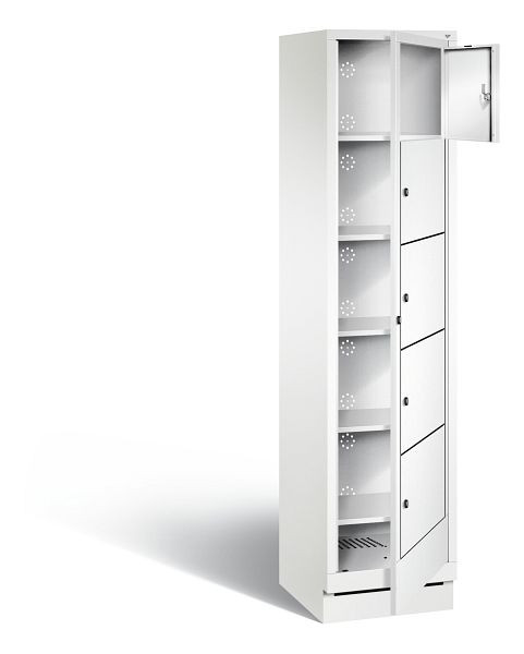 C+P Wäsche-Ausgabeschrank Evolo, H1800xB420xT500mm, Farbe: Verkehrsweiß, 48160-105 S10117