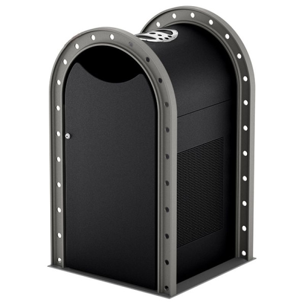 Stein HGS Abfallbehälter 'City 350', mit Ascher, RAL 8017 schokoladenbraun, RAL 8017 schokoladenbraun, 36660-11
