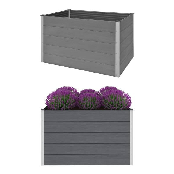 vidaXL Garten-Hochbeet WPC 150x100x91 cm Grau, 43610