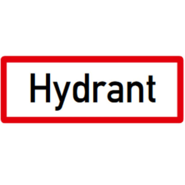 Stein HGS Hinweisschild, Hydrant, 74x210mm /RA1/Flachform 2mm, hwsb040072121