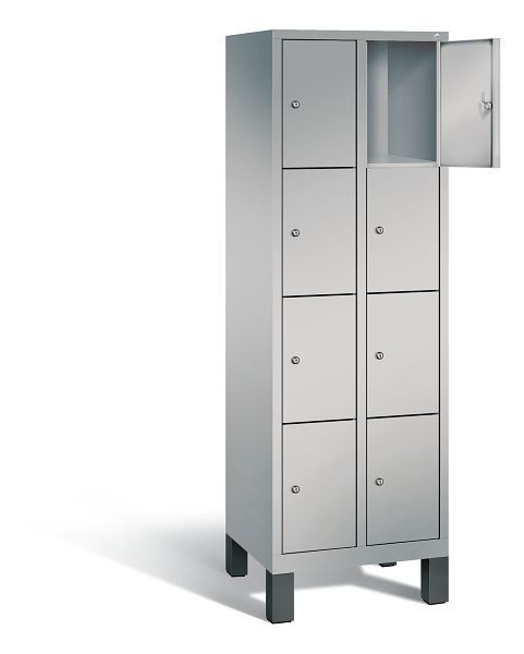 C+P Schließfachschrank Evolo, H1850xB610xT500mm, Farbe: Weißaluminium, 48010-204 S10028