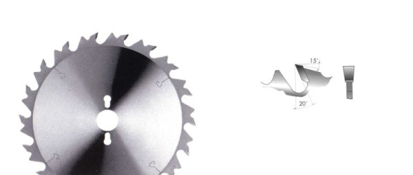 HMG Kreissägeblatt LFZ 250 Hartmetall, Flachzahn mit Spanabweiser, 250x3,2mm, Bohrung 30mm, Zähne 18, 686 119