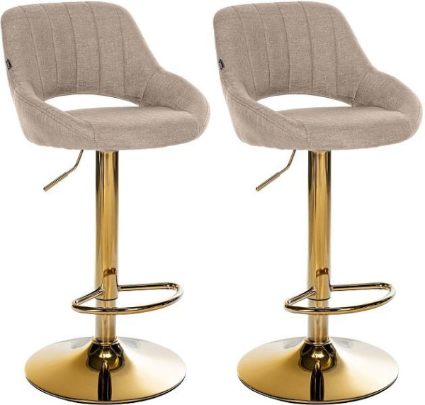 CLP Barhocker Milet Stoff G, taupe, VE: 2 Stück, 327818