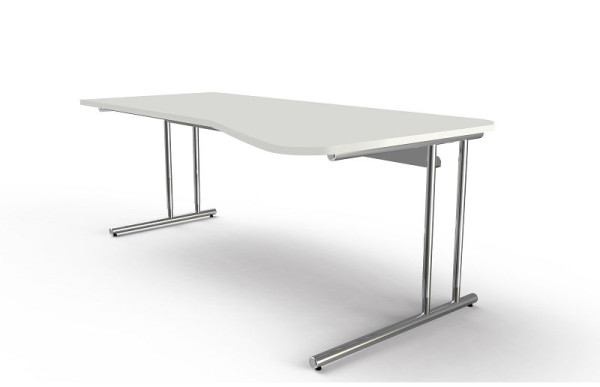 Kerkmann Freiformtisch B 1950 x T 800/1000 x H 680-820 mm, Artline, Farbe: Weiß, (Montage), 11766510-1