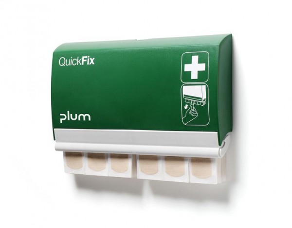 Plum QuickFix Pflasterspender inkl. 1 x 45 wasserfesten und 1 x 45 elastischen Pflastern, 5507