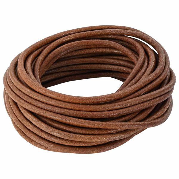 vidaXL Leder Schnur Hellbraun Ø5 mm x 50 m Leder, 42022011