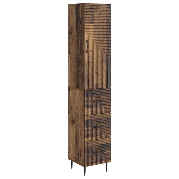 vidaXL Schrankset 2-teilig Altholz 33 x 34,5 x 90 cm Holzwerkstoff, 3416653
