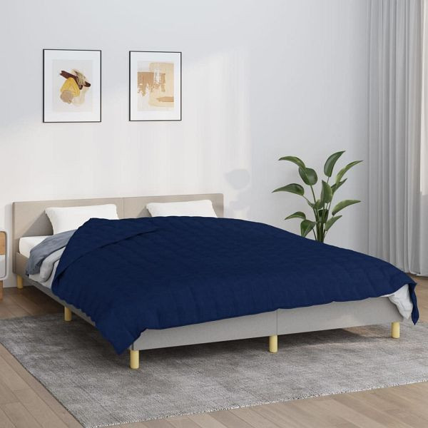 vidaXL Gewichtsdecke Blau 200x225 cm 13 kg Stoff, 350745