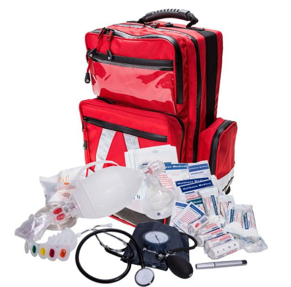 MBS Medizintechnik Notfallrucksack Professional mit Füllung Basic Responder, 103200