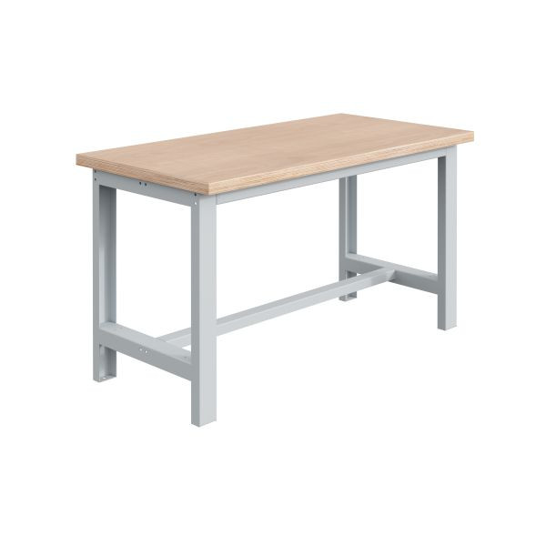 SOFAME SI Schwerlastwerkbank B 1500 x T 750 x H 840mm, Multiplex-Arbeitsplatte 40 mm, Lichtgrau RAL 7035, W010010004GC
