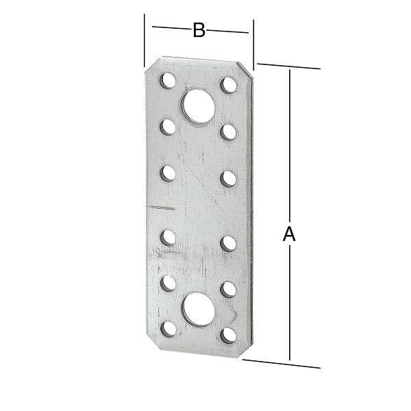 Vormann Flachverbinder 136 x 55 sendzimir verzinkt, VE: 20 Stück, 070902000G