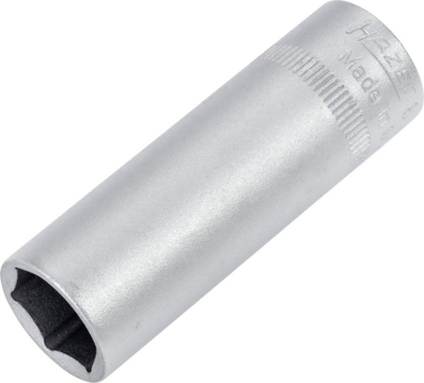 Hazet Steckschlüsseleinsatz, Sechskant, Vierkant hohl 6,3 mm (1/4 Zoll), 12 mm, Lange Ausführung Mit Rändelung, 850LG-12