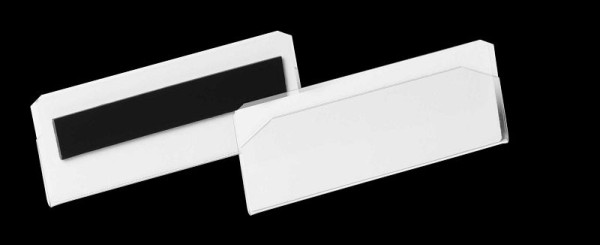 DURABLE Etikettentasche HARD COVER, 100 x 38 mm, transparent, magnetisch, 10 Stück, 1195 19