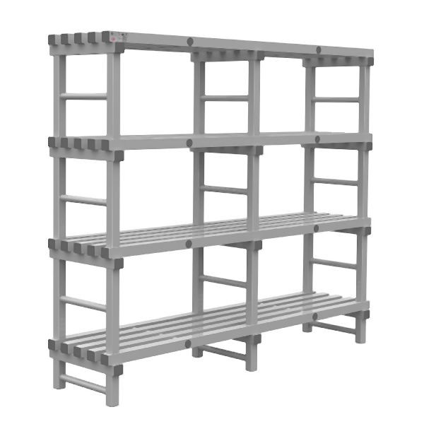 REA Grey Euro-Regal 1500(L)x500(T)x1750(H)mm mit 4 Ständern, 308.255