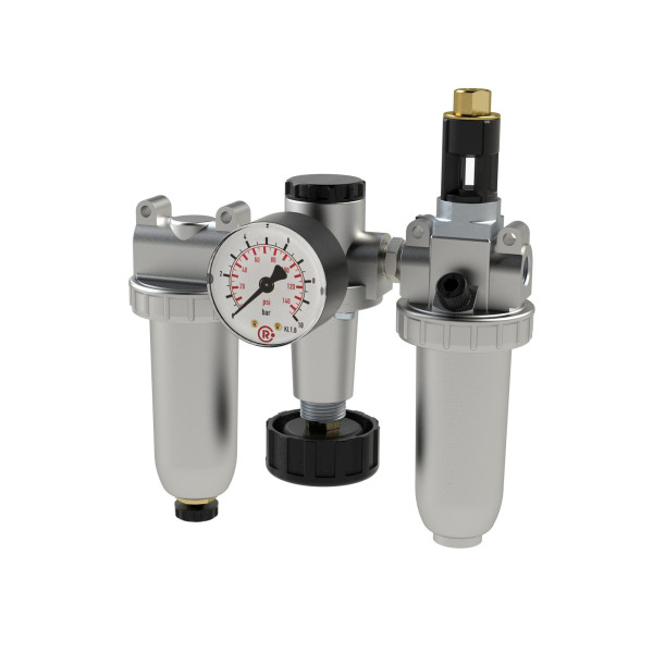 Riegler Wartungseinheit 3-teilig »Standard« mit Metallbehälter, BG 2, G 3/8, 129495