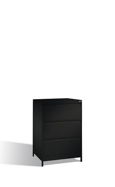 C+P Karteischrank Acurado, H1045xB787xT590mm, Farbe: Schwarzgrau, Griffleiste, mit Gestell, 12923-322 S10021