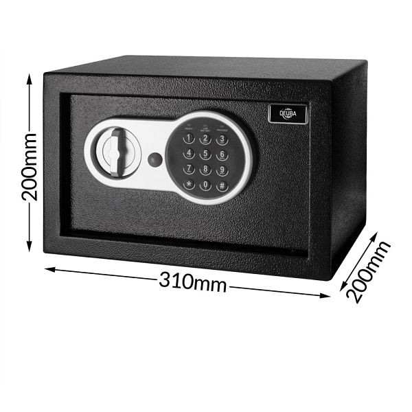 DEUBA Elektrischer Möbeltresor Safe 31x20x20cm inkl Batterien, 107130