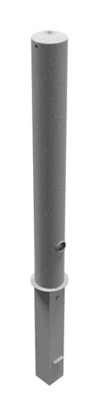 Schake Absperrpfosten Stahlrohr Ø 108 x 2,9 mm herausnehmbar, mit Dreikantverschluss, feuerverzinkt, ohne Öse, 493F