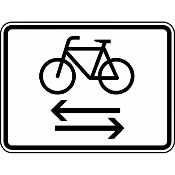 Stein HGS Kreuzender Radfahrerverkehr von links und rechts Nr. 1000-32, 315x420mm /RA2/Alform, 1000-32-122