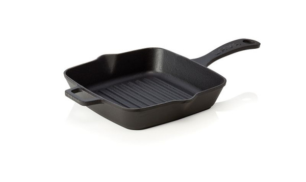 WAS Grillpfanne Emailliert, angegossenem Stielgriff, eckig, Materialstärke: Boden 4 mm, Rand 3 mm, 367703020