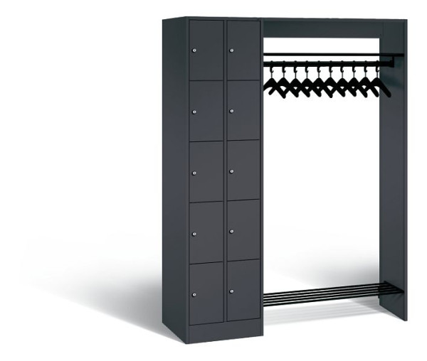 C+P Garderobe Serie 8070, H1950xB1410xT480 mm, Anthrazit, 80720-00 S10236