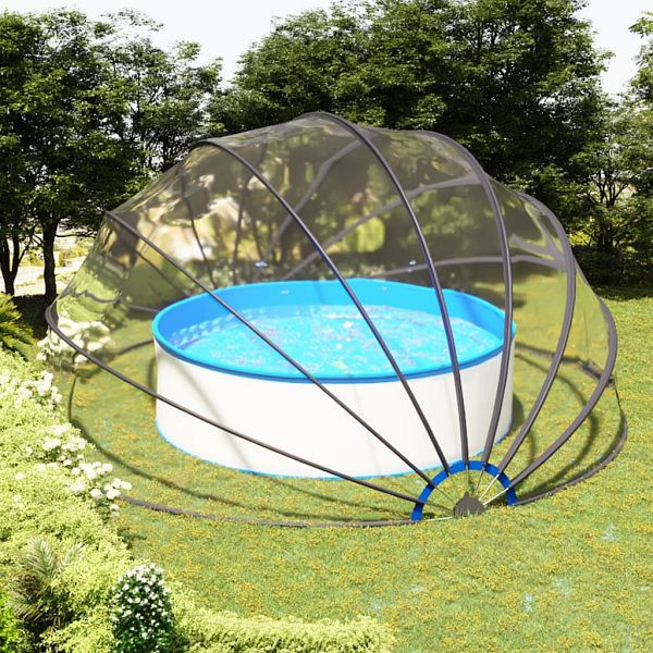 vidaXL Pool-Kuppel 559x275 cm, PVC, Fiberglas, Schutz, 92798