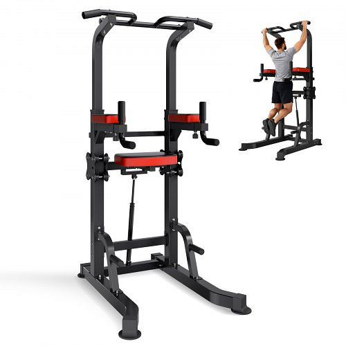 VEVOR Klimmzugstation, 150 kg Tragkraft, H-Rahmen, stabiler Sockel, höhenverstellbar 9-fach, Arm- und Rückentraining, DGNZHXYTXSJPAE472001V0