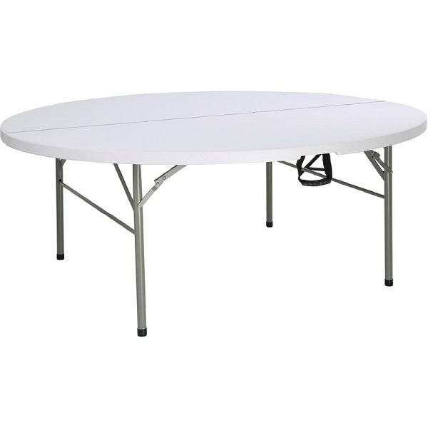 Bolero runder Klapptisch weiß 183cm, Polyethylen und Stahl, HC270