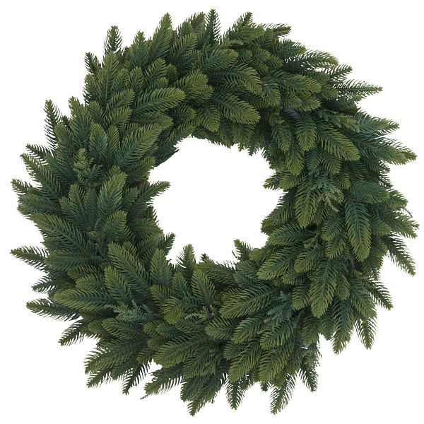 Mendler Künstlicher Kranz HWC-O98, Türkranz Tischkranz, Deko künstlich Ø 60cm, grüne Tanne, 139604