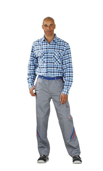 Planam Hemden Countryhemd 1/1 Arm, blau kariert, Größe 41/42, 0480041