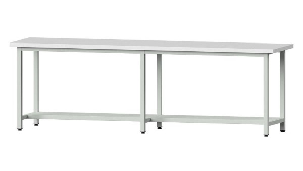 ANKE Werkbänke Arbeitstisch, Modell 91, 2800 x 700 x 890 mm, RAL 7035, KSP 40 mm, 400.453