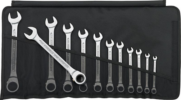 STAHLWILLE Ratschenringmaulschlüssel-Satz OPEN RATCH 17A/12 1/4 - 1" 12 Stück, 96411713