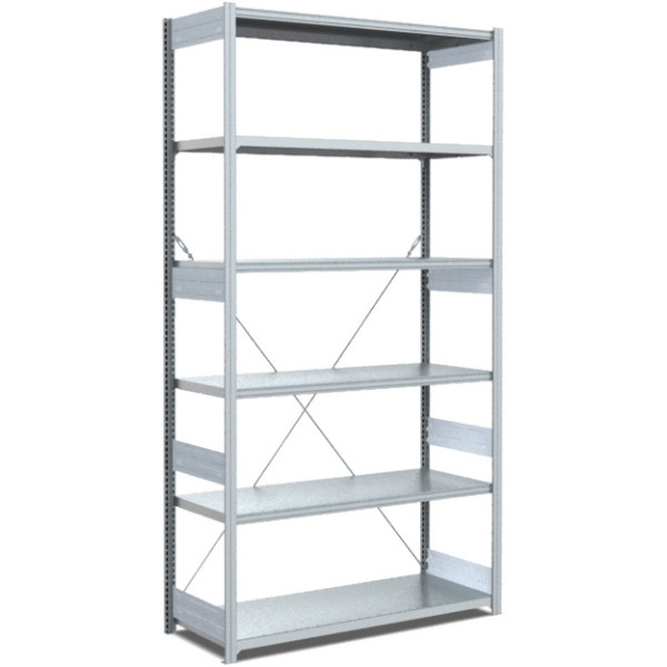 BITO Fachbodenregal Typ: L/M/S Grundfeld 40mm-Boden Set /S 300kg 2499x996x524 verzinkt, C1230-0059