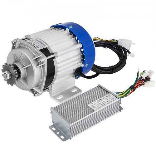 VEVOR 48V DC Elektrischer Bürstenmotor, 750 Watt Electric Brush Motor 3100RPM, bürstenloser Motors Antriebskettenrad 420-14T, ZLDJ48V750WKZQ001V0