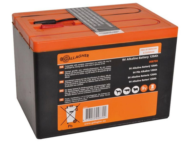 Gallagher Powerpack Alkaline Batterie 9V/120Ah - 160x110x115mm, 008704