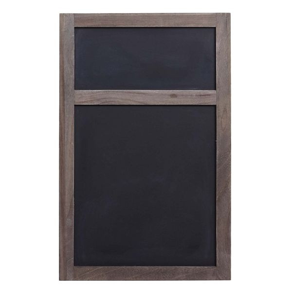 Mendler Werbetafel HWC-C51, Wandtafel Kreidetafel, 55x34x2cm, Holz Shabby-Look Vintage, grau-braun, 94485
