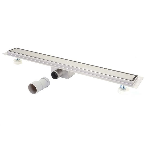 Mendler Duschrinne HWC-D94d, Bodenablauf Abflussrinne Duschablauf, Edelstahl Siphon 50-120cm, 100cm, 64845