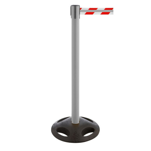 Stein HGS Personenleitsystem 'P-Line Utility Reflex' aus Kunststoff, Gurtlänge 3,5 m, schwarz/gelb mit Reflektorstreifen, grau, 65860.0002