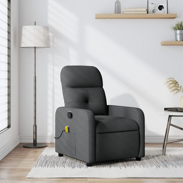 vidaXL Massagesessel Dunkelgrau Stoff, 374207, 8721012371644