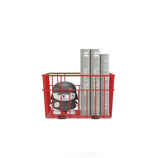 Mades Metall Aufbewahrungskorb 33 x 25 x 15 cm Rot, 152.68.10.500.05