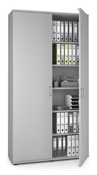 Deskin Flügeltürenschrank MULTI MODUL-PRO, Dekor lichtgrau, B 1200 x H 2250 x T 420 mm, 351821