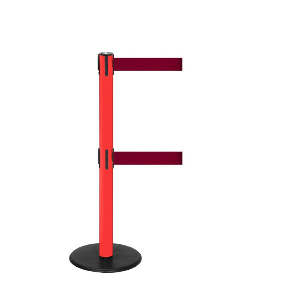 Stein HGS Personenleitsystem -P-Line Duo-, rot, burgunder, mit Sicherheitsverschluss (selbstlösend), Gurtlänge: 2 x 4 m, 14152-1403