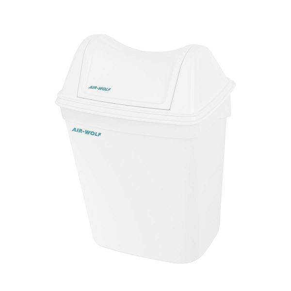 Air Wolf Hygieneabfallbehälter mit Haube, ohne Beutelspender, Weiß, 8 Liter, ABS Kunststoff, Serie Beta, 30-124
